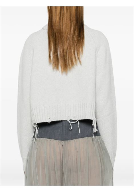 maglione damage cropped donna grigio LOW CLASSIC | LW253KN050147